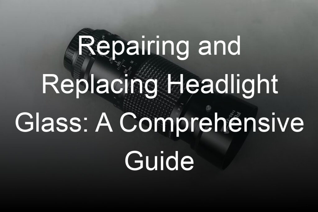 repairing and replacing headlight glass a comprehensive guide